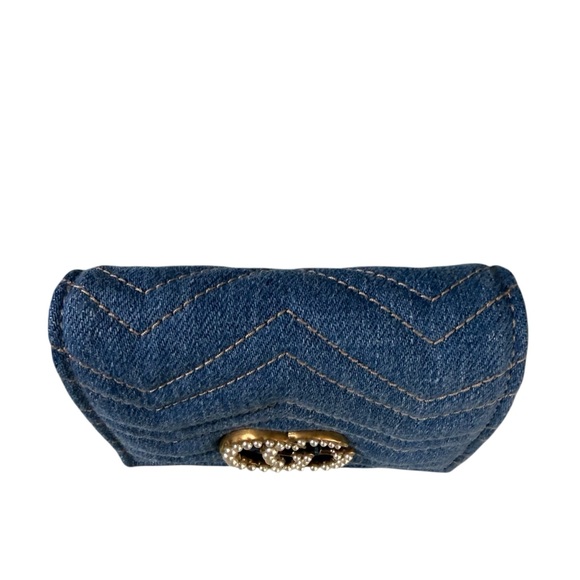 NWT Gucci Denim Pearl GG Marmont Wallet - Picture 9 of 13